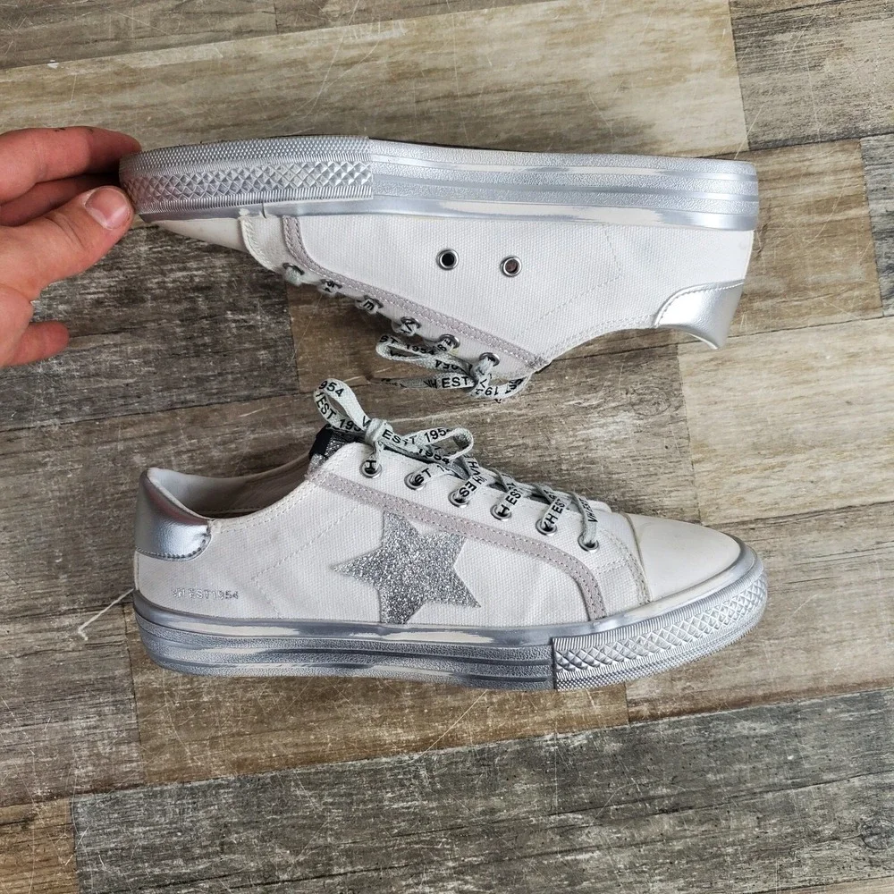 Vintage Havana Alive Shoes Womens Sz 8.5 Glitter Lace Up Sneaker